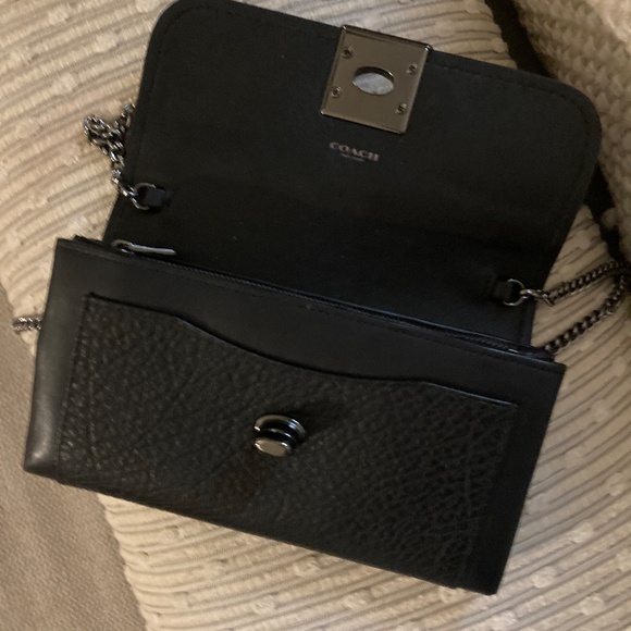 🖤 Coach black leather crossbody wallet (style 54089) - Picture 5 of 8
